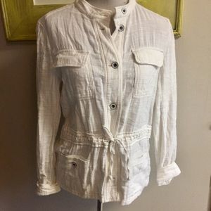 hei hei Jackets & Coats - Hei hei Cotton Jacket white drawstring Waist small hei hei Jackets & Coats - Hei hei Cotton Jacket white drawstring Waist small